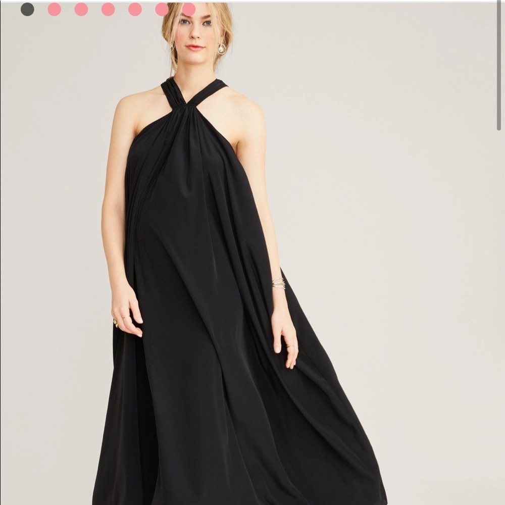Hatch Black Halter Midi Dress